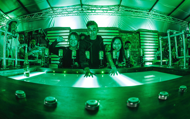 Heineken Shape Your City KL - The Synth City Table by Biji-Biji Initiative allows multiple people to interact with it at the same time, encouraging them to connect and interact with one another - Photo by All Is Amazing